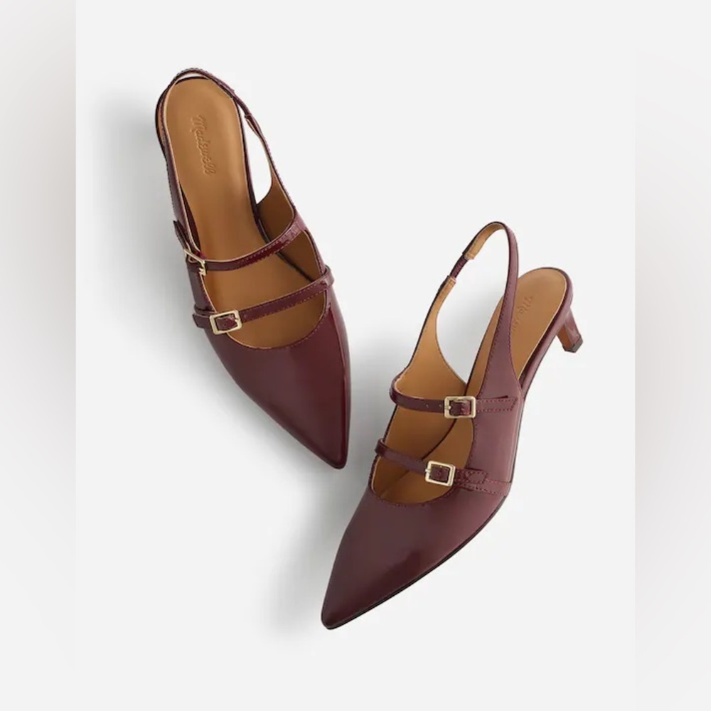 Madewell Davina Slingback Pump in Deep Merlot